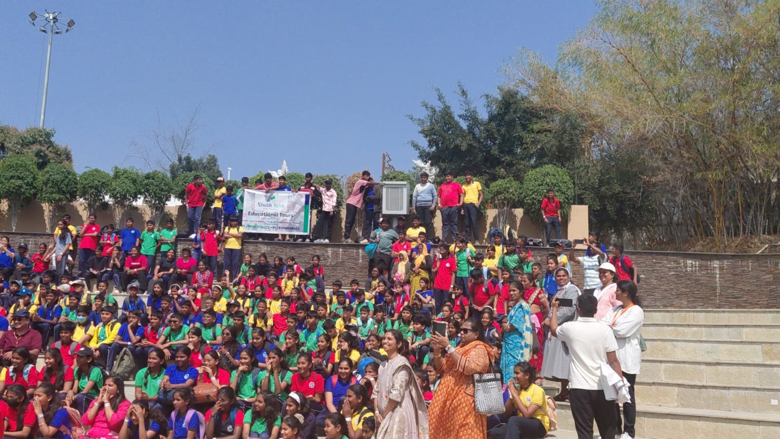 Students on a ride at Jollywood Studios & Adventures, Karnataka