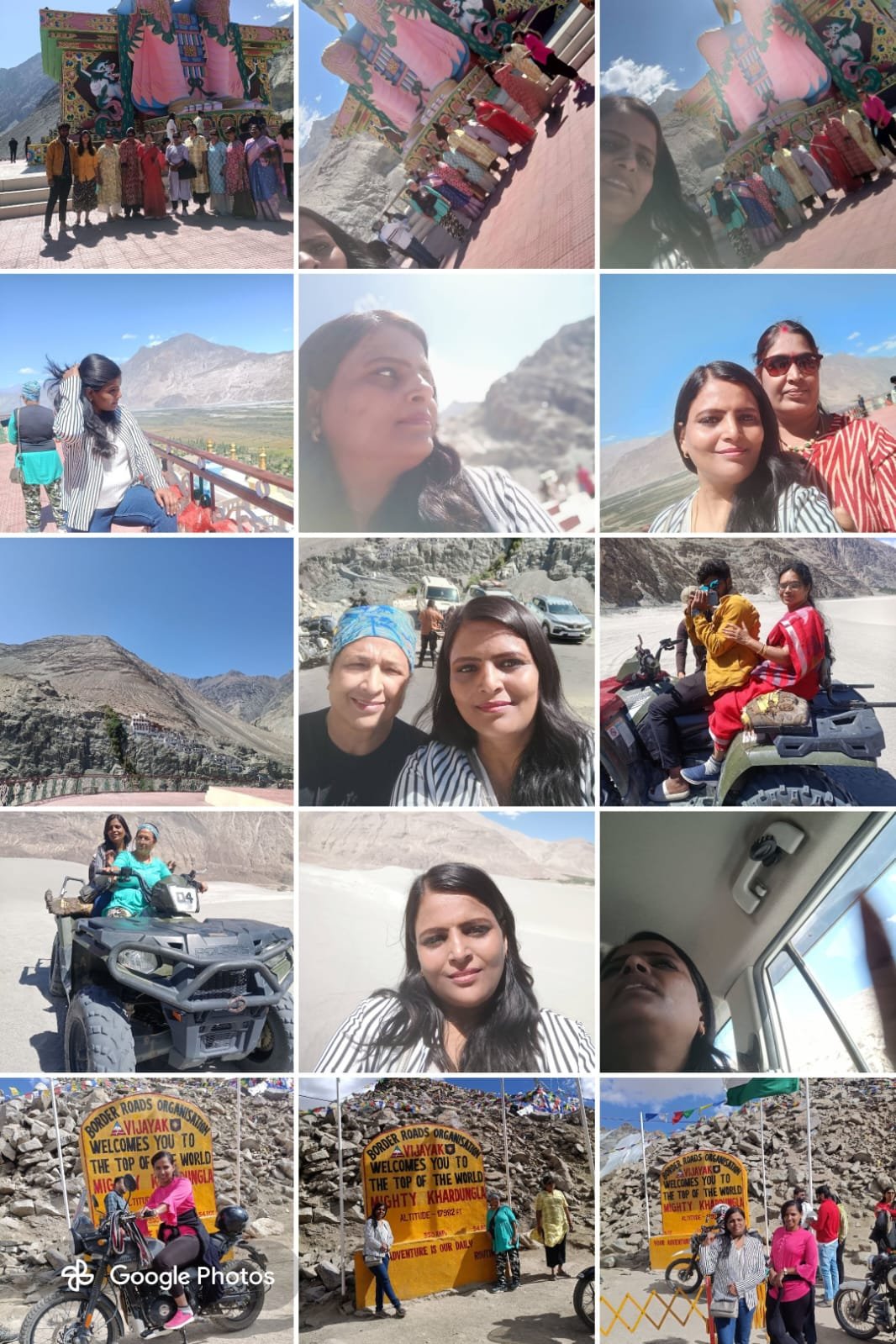 A montage of moments from a Shubh Yatra journey across Ladakh